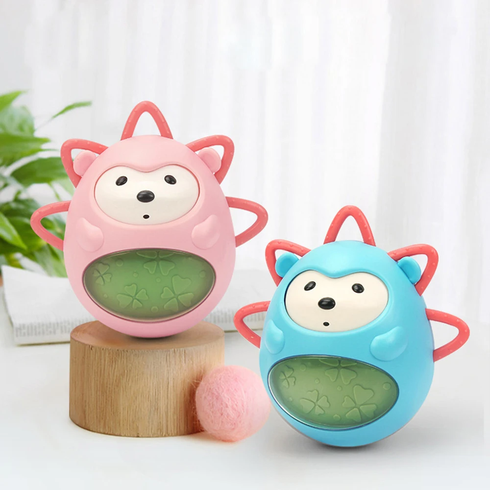 

Baby Toys 0-12 Months Musical Tumbler Hedgehog Toy Baby Teether Built-in Bell Bath Soothing Toys for Kids Educational
