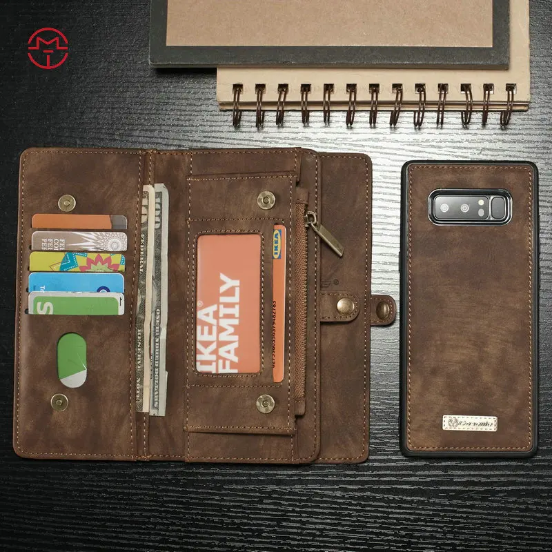 Роскошная кожа caseme чехол для samsung Galaxy Note 10 9 8 S10 S8 S9 плюс A30 A40 A50 A70 бумажник чехол на магните чехол для делового телефона