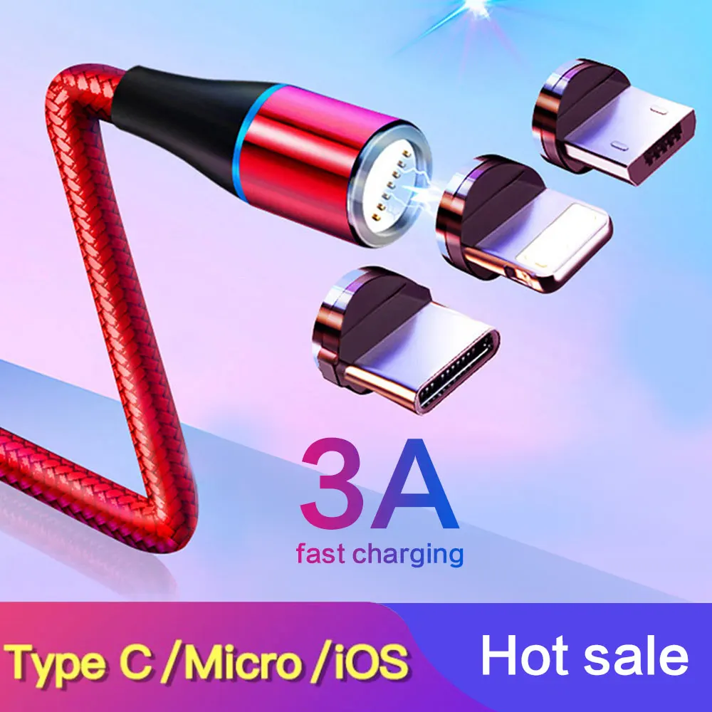 

Magnetic charger USB For iPhone5 Xiaomi Huawei Android Fast Charging USB Type C Micro 2m charge 3A flash charge line usb c Cable
