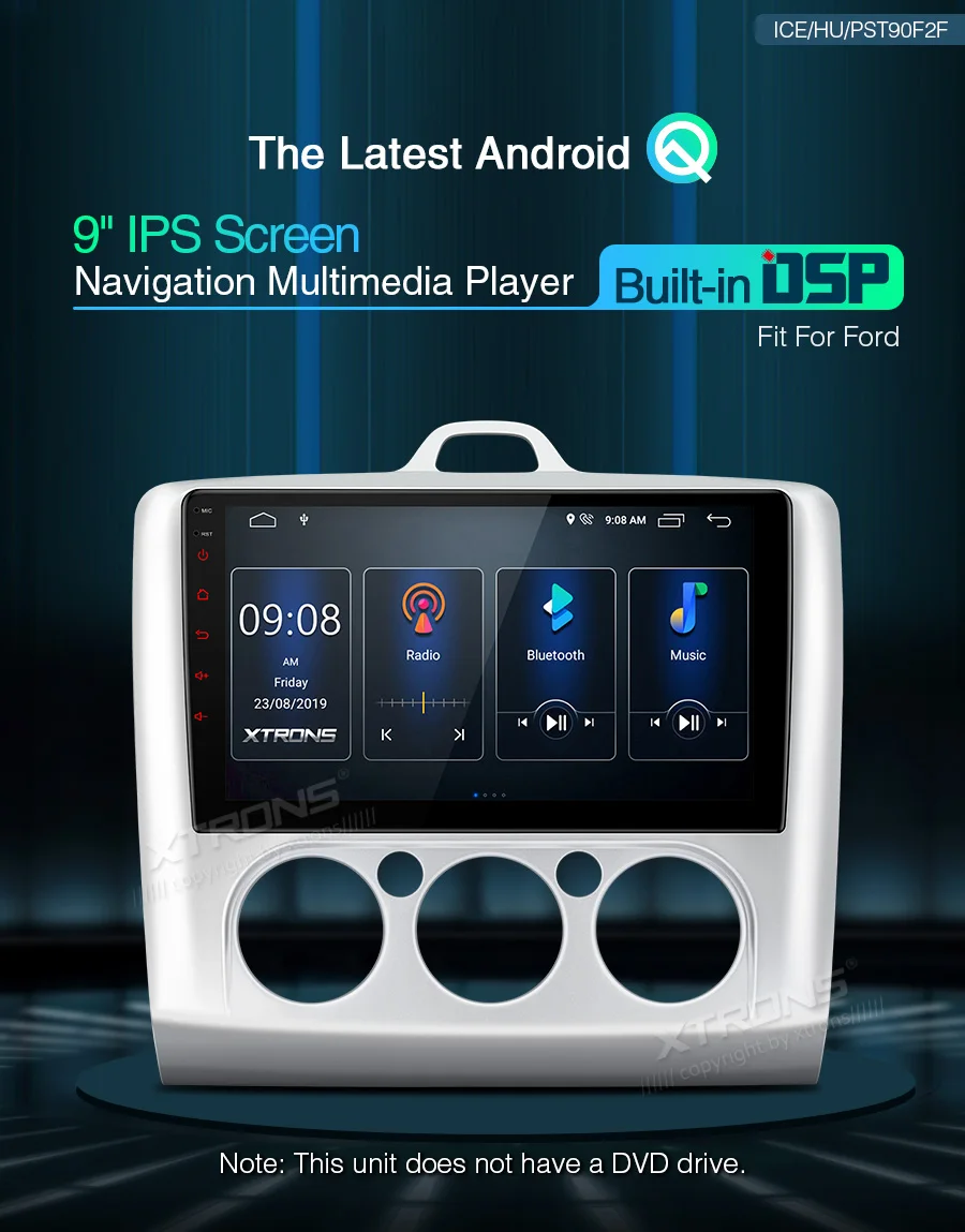 XTRONS 9 ''ips новейший Android DSP gps навигатор автомобильный стерео радио плеер для Ford для Focus 2 II Mondeo MK2 Exi MT без DVD