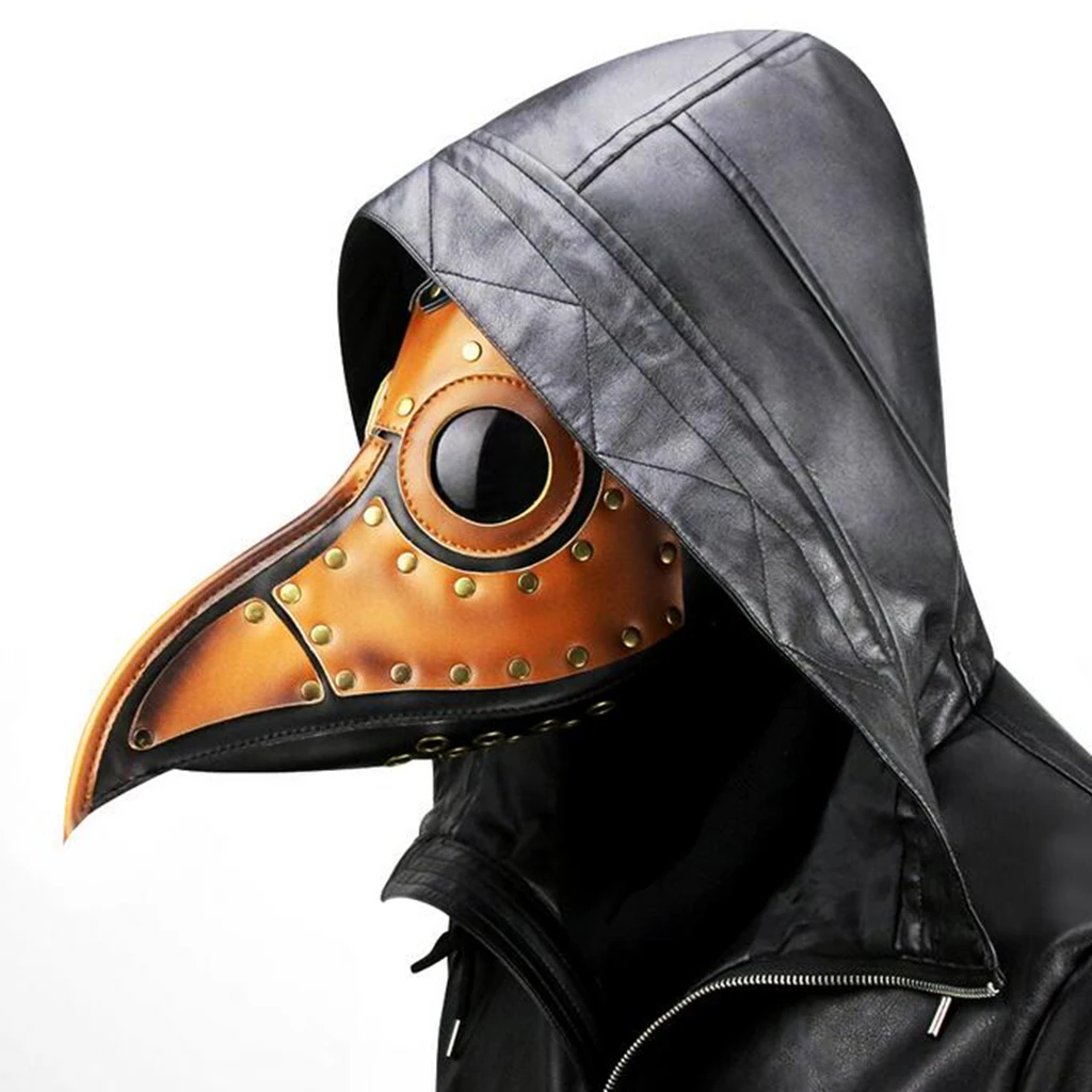 Halloween Horror Mask Leather Plague Doctor Cosplay Steampunk Bird Goth Mask Party Monster Costumes