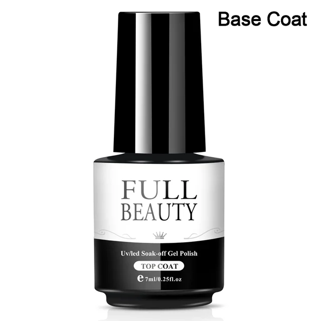 Full Beauty No Wipe Top Base Coat Color Gel Nail Polish Primer Varnish
