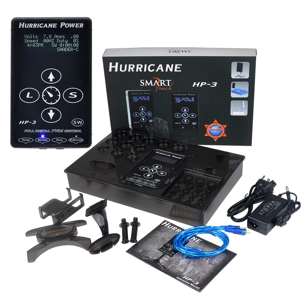HURRICANE третьего поколения, источник питания для татуировки, обновленная татуировочная машина hp-3, интеллектуальный цифровой макияж, двойное питание, источник татуировки