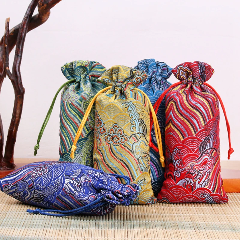 10Pcs Chinese Classic Handmade Silk Brocade Gift Jewelry Bags G721 
