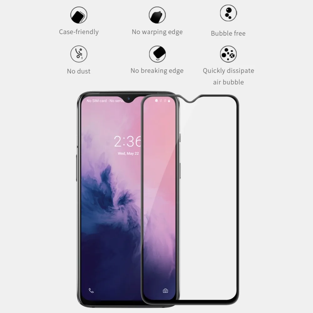Полное Защитное стекло для Oneplus 7 Nillkin XD CP+ макс. Закаленное стекло Защитная пленка для экрана