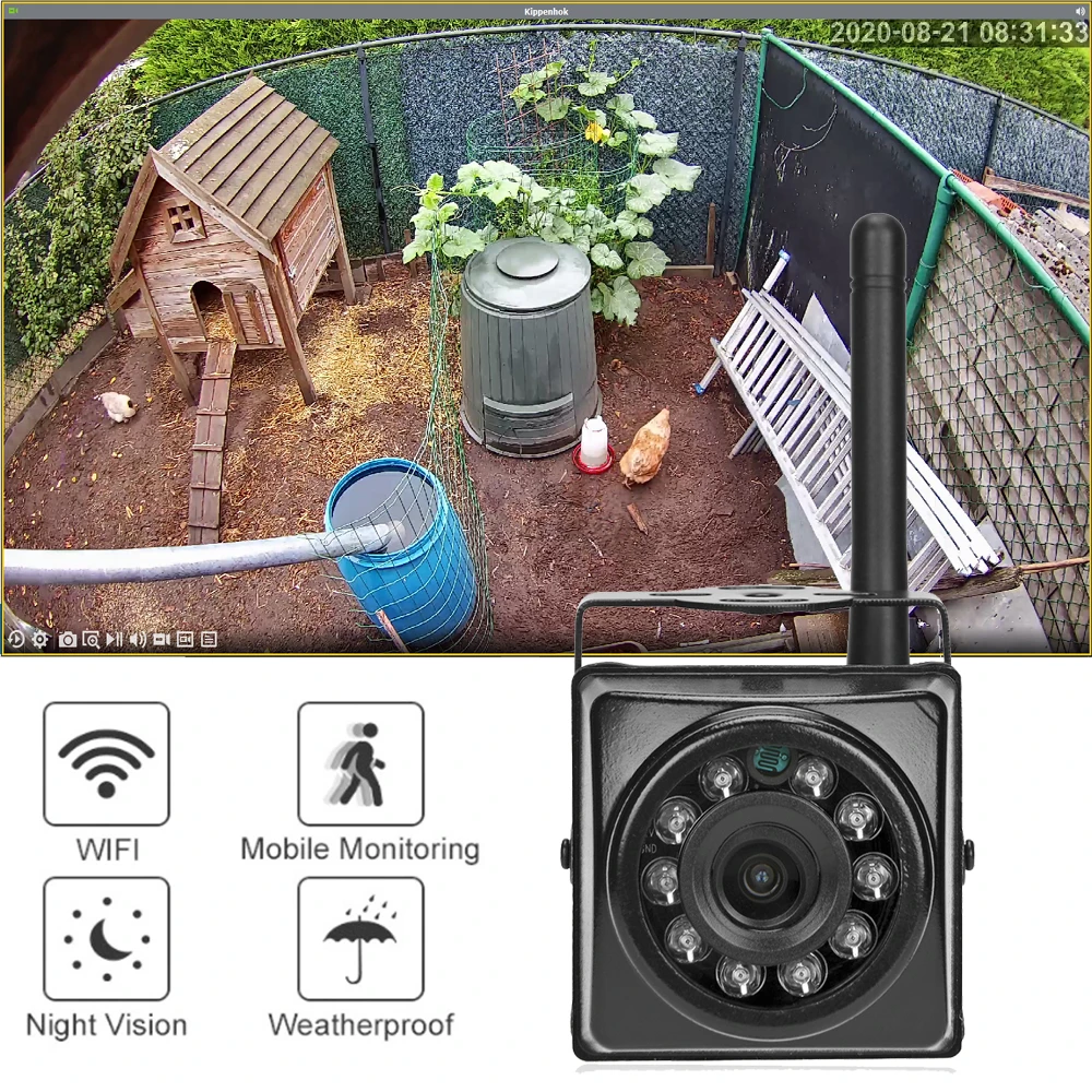 IP66 5MP 8MP 1080P Night Vision Outdoor IR Box Mini WIFI IP Camera