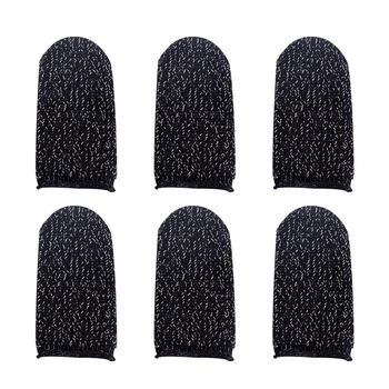 

6PCS Mobile Game Controller Finger Sleeve Sets, Anti-Sweat Reusable Sweatproof Breathable Full Press Sn Finger Set for PUBG