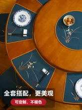 Okrągły wentylator stołowy w stylu chińskim w kształcie stołu jadalnego wysokiej klasy podstawki hotelowe w stylu zachodnim podkładka termoizolacyjna tanie i dobre opinie CN (pochodzenie) Cloth Modern Chinese style Mainland China Zhejiang province Hangzhou JZRLCD2