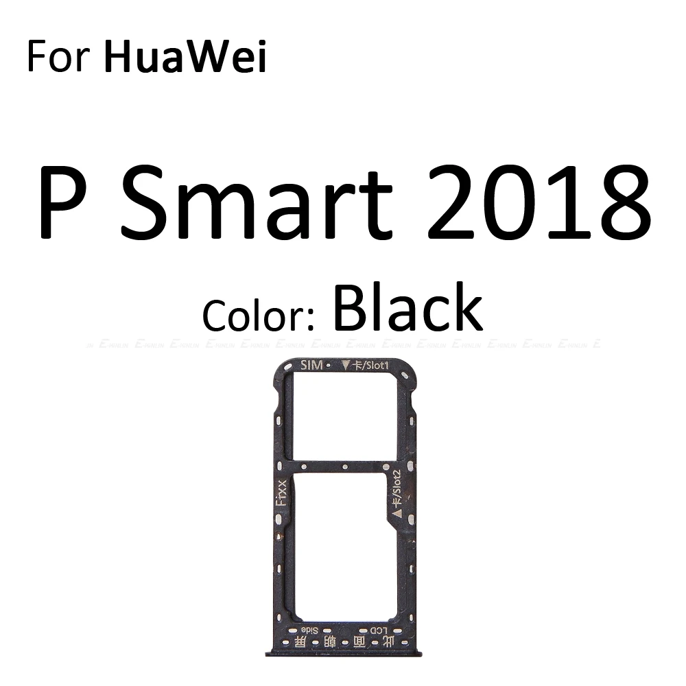 Sim-карта/лоток для карт памяти Micro SD Разъем Держатель Слот контейнер разъем адаптер Reader части для HuaWei P Smart Plus - Цвет: For P Smart 2018