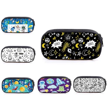 

Cute Space Alien Large Capacity Pencil Case For Girl Boy gift Student Creative Zipper Pen Bag School Stationery