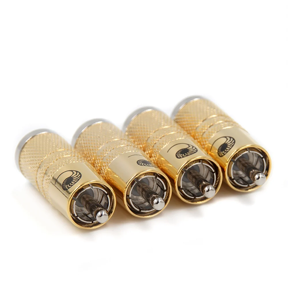 Cabo de Conexão Elétrico de 9 mm para Áudio Macho Srca Plugue Cabo Termorretrátil Hifi Prateado Rca - Image 3