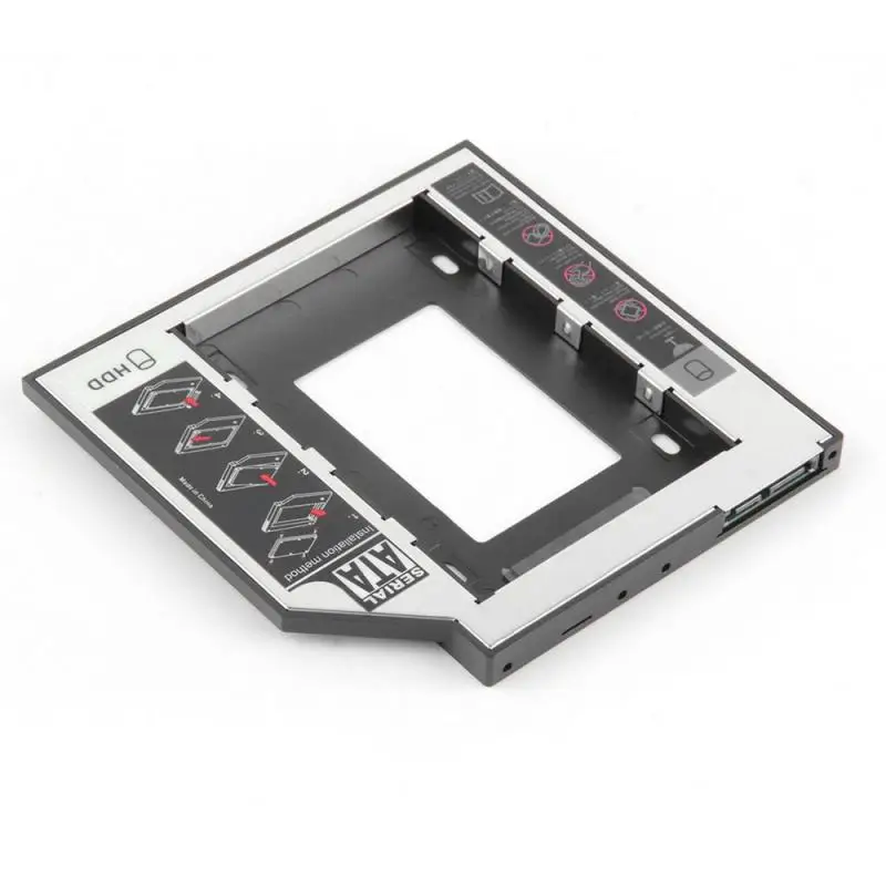 Universal SATA 2nd HDD SSD Hard Drive Caddy for 12.7mm CD / DVD-ROM Optical Bay for Laptop CD DVD ROM Optibay hdd enclosure external hard drive housing