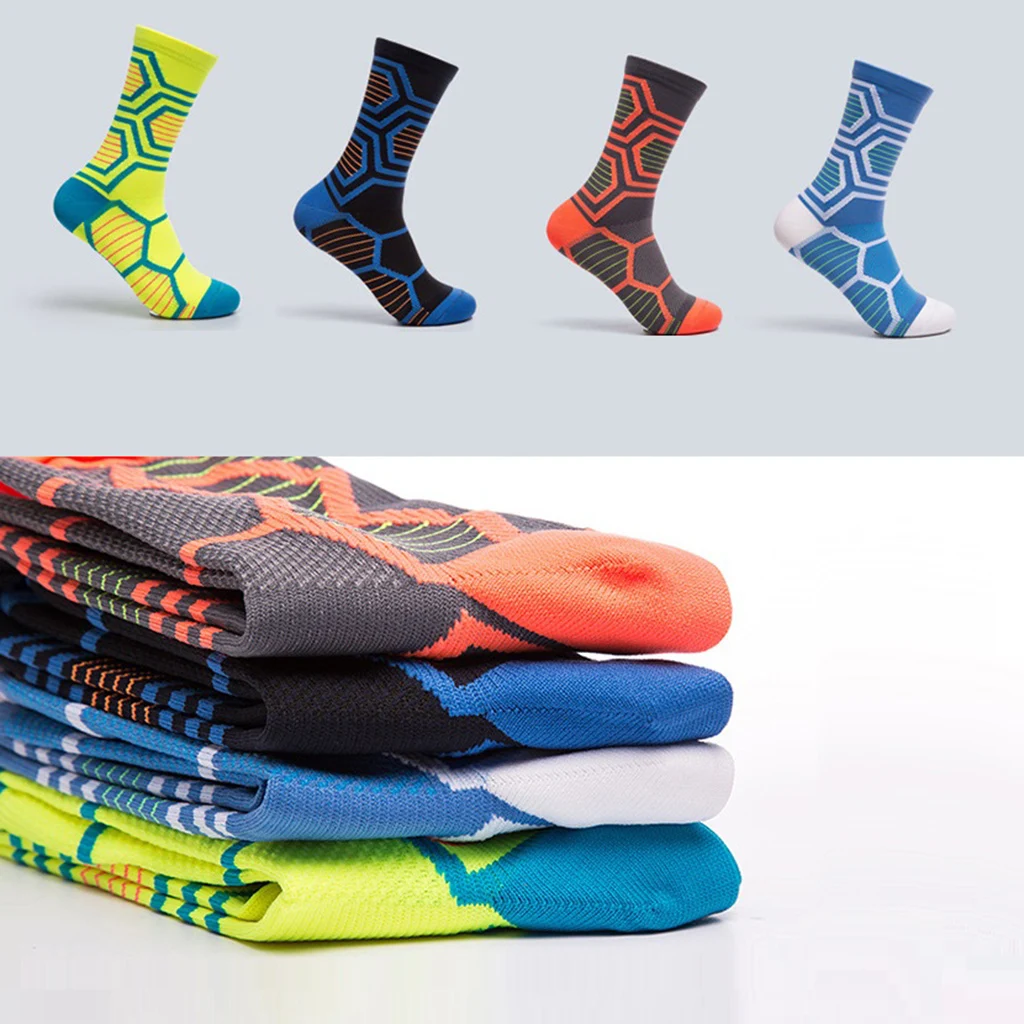 3 Pair Cotton Mid-Calf Socks Compression Socks Moisture Wicking Hiking Sport Socks for Outdoor Sport Snowboarding