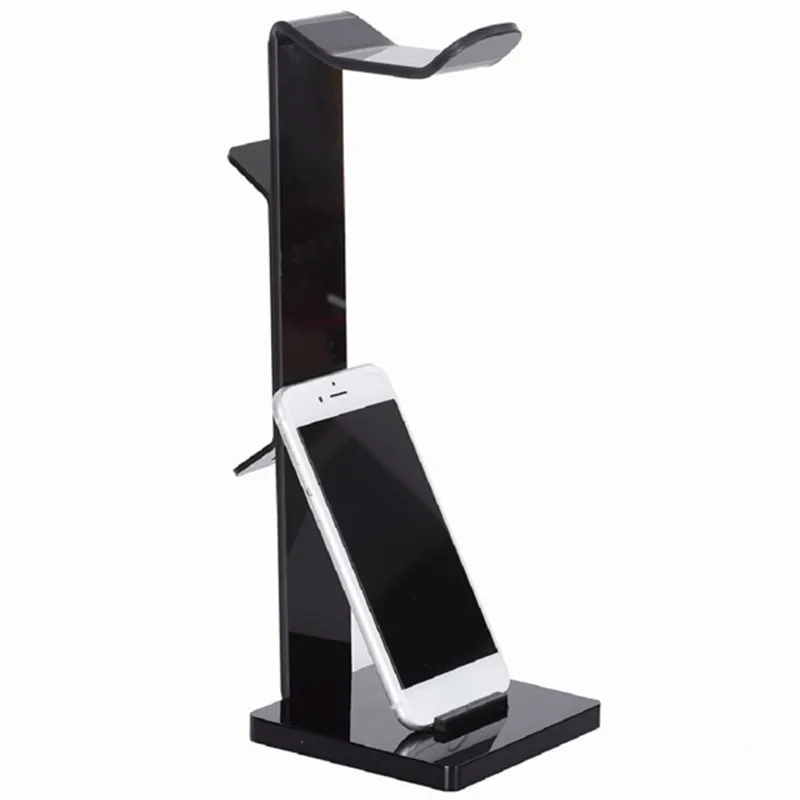 

Acrylic universal Headset Headphone Stand Holder With Cable Organizer New Arrival