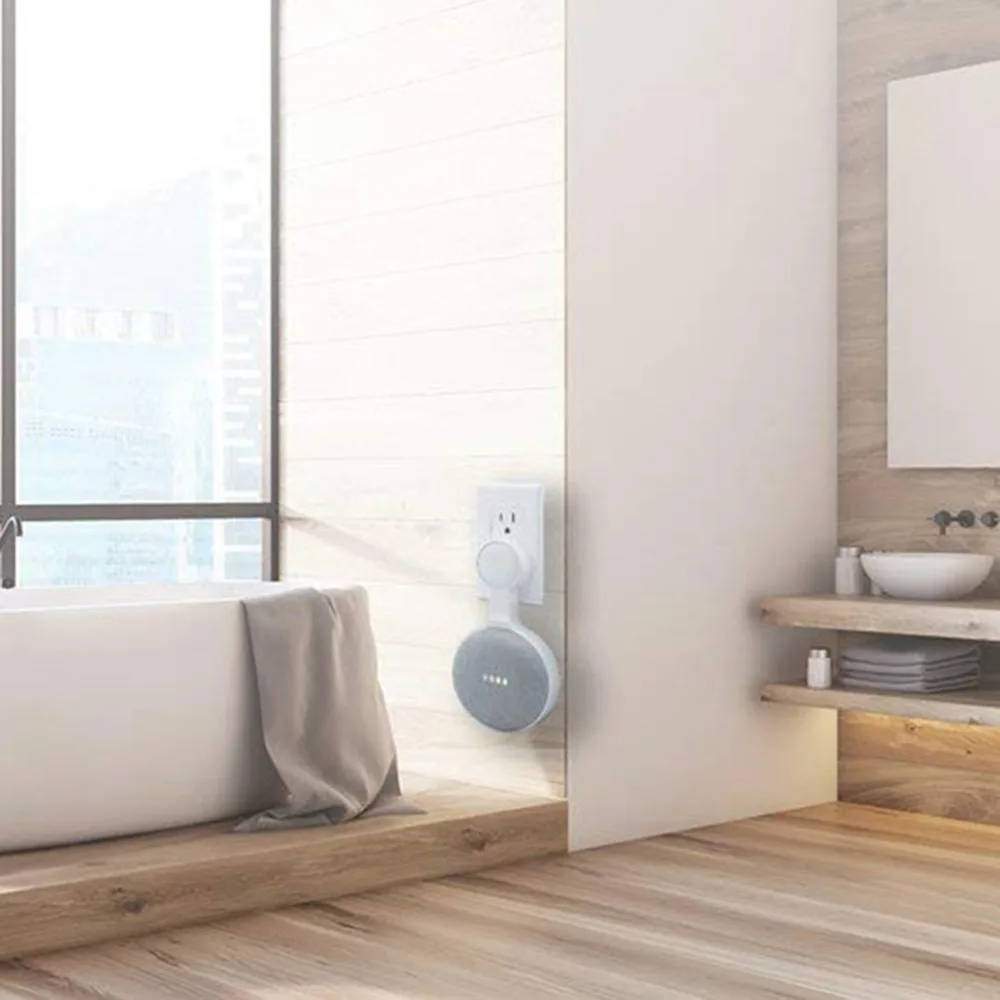 Настенная настенная вешалка-подставка для Google Home, Мини голосовой помощник, штепсельная Вилка для дома, кухни, ванной, спальни, держатель динамика