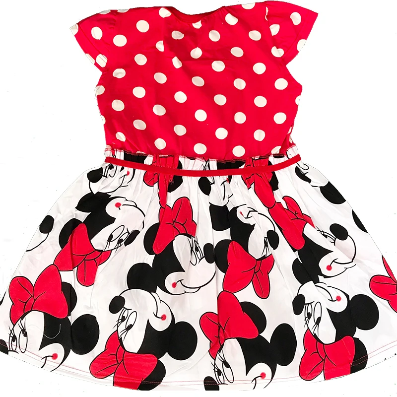 Girls Summer Dress Cartoon Print Minnie Dress Baby Girl Costume Princess Christmas Party Cute Tutu Dress minnie dress baby