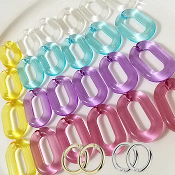 

Transparent Candy Color Super Chic Lady Resin easy matching Handbag elegant Strap Girls Chain Fashion Wristlet Purse Bag Belt