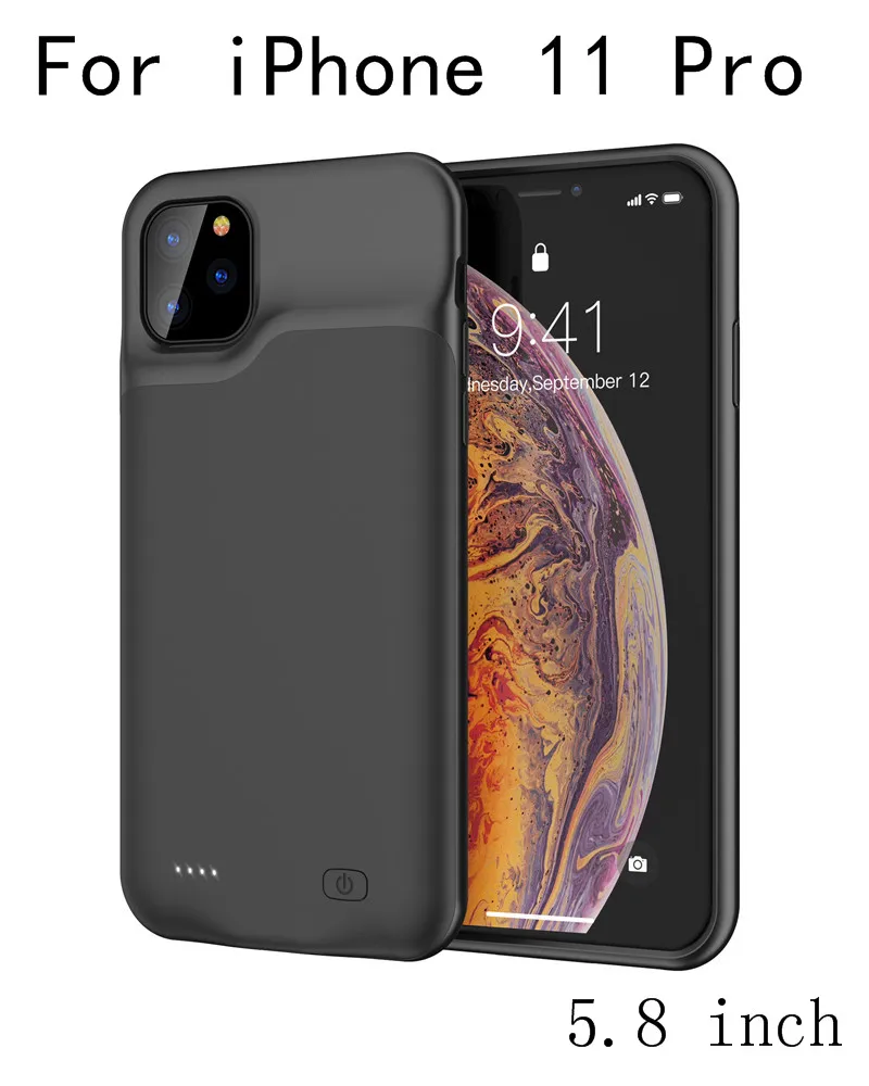 i11 Pro-Black Тонкий Силиконовый противоударный чехол для зарядного устройства s для iPhone 11 Pro Max power Bank чехол для внешнего зарядного устройства чехол для iPhone 11 - Цвет: i11 Pro-Black
