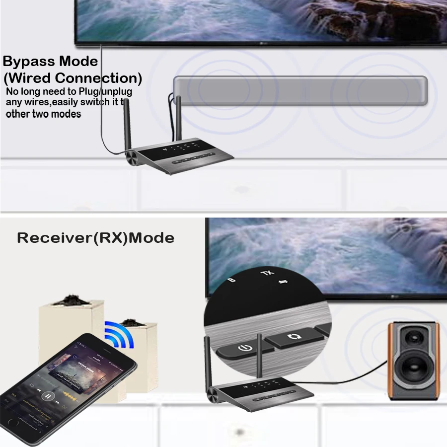 CSR8675 80 м Aptx низкой задержкой Bluetooth 5 0 аудио передатчик приемник обход SPDIF AUX Jack RCA