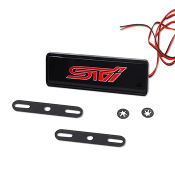 

1PCS ABS Chrome Car Front Grille Emblem LED Decorative Lights Styling For SUBARU STI FORESTER OUTBACK XV BRZ Impreza LEGACY WRX