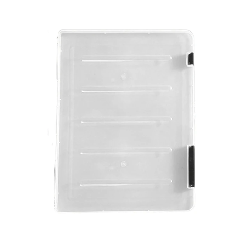 Portable File Box Transparent Plastic Box Office Supplies Holder Document Paper Protector Desk Paper Organizers Cases
