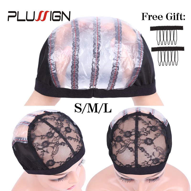 

10Pcs Hair Combs 5Pcs Wig Caps For Making Wigs Hair Weave Cap With Easy Use Elastic Band Small Size Large Size Mesh Dome Wig Cap