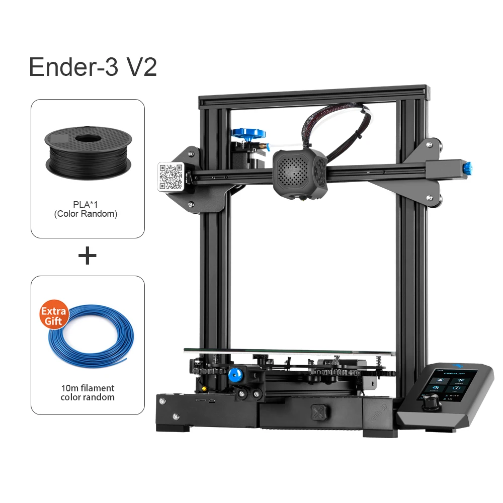 Ender-3 V2 3D Printer Slilent Mianboard TMC2208 UI&4.3Inch Color Lcd Carborundum Glass Bed Creality Printer 3D large 3d printer 3D Printers