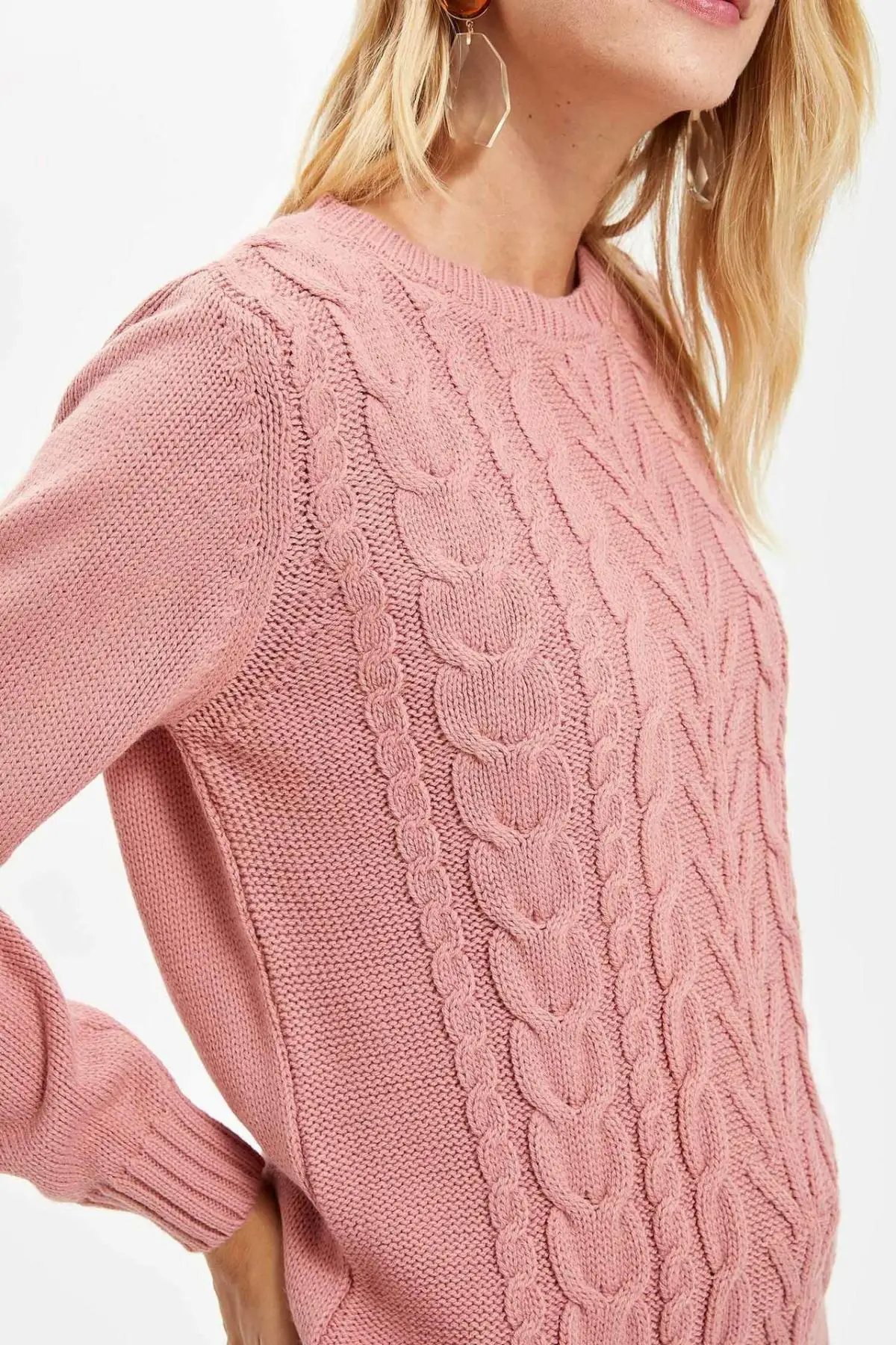 DeFacto женский джокер o-образным вырезом пуловер Повседневный простой пуловер с длинными рукавами женские джемперы New-L1567AZ19WN