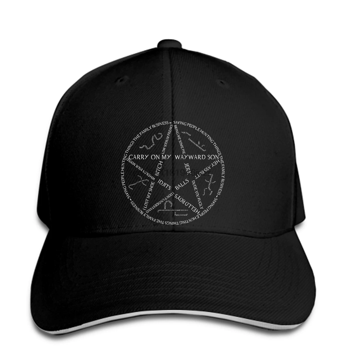 hip hop Baseball caps Custom Printed hat Men Supernatural Devil Trap Typography Devils women snapback |