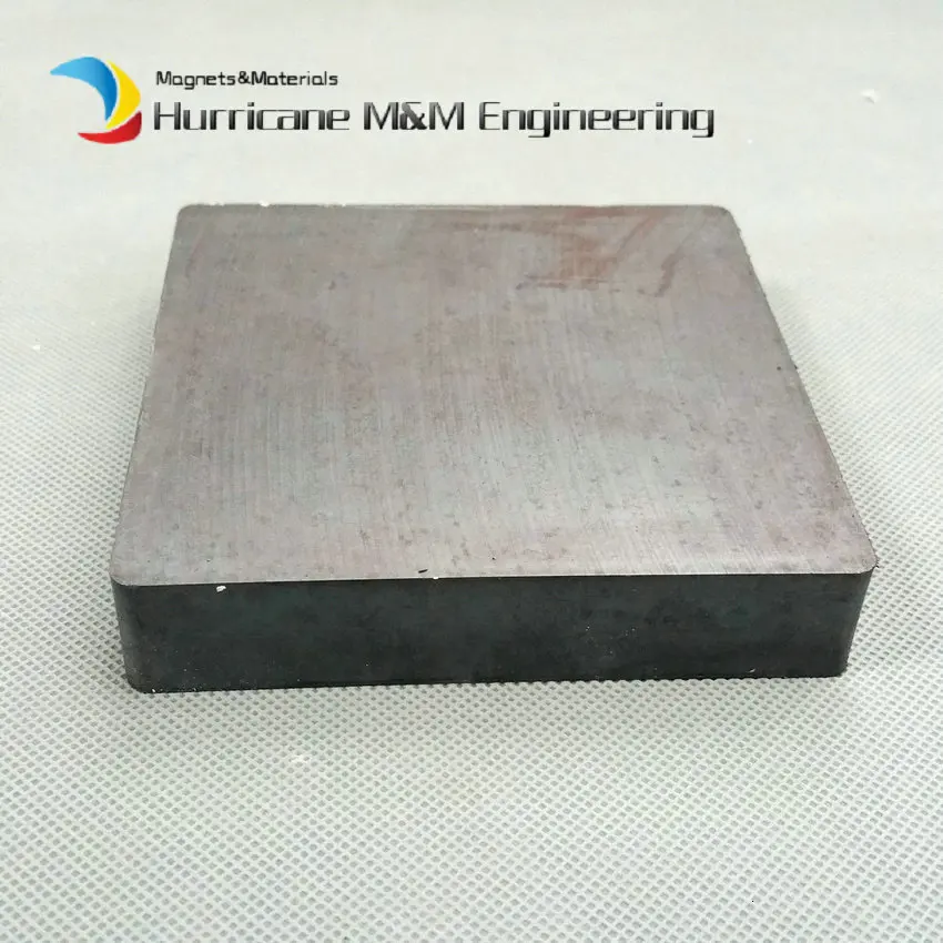 1 шт керамический магнит блок 100x100x20 мм крючок около 4 "большой класс C8 Керамика постоянных магнитов для рекламы доска для домашнего