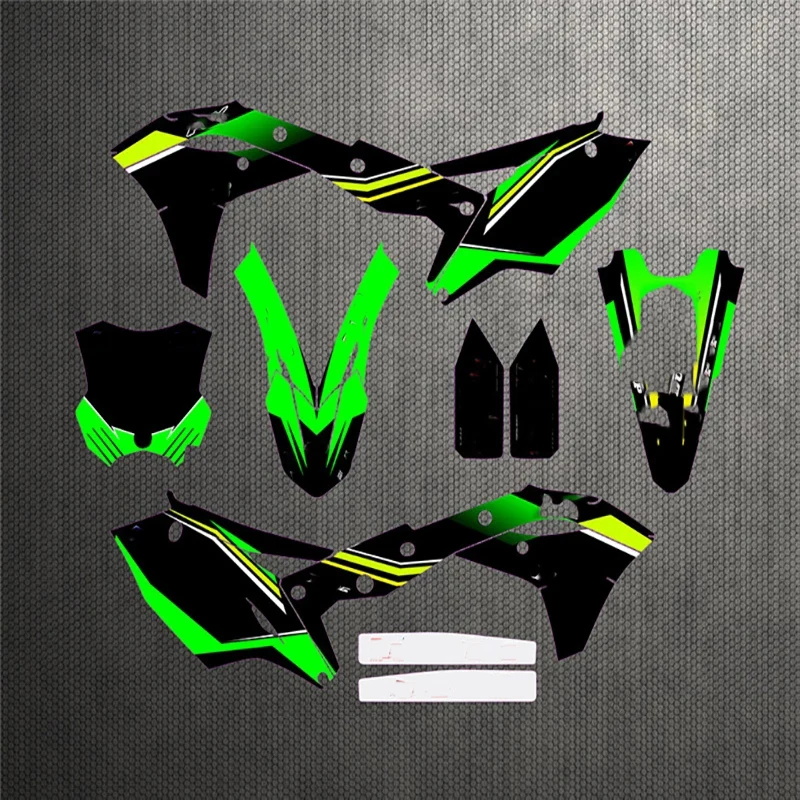 KX250F 17-18 Motorcycle Team Graphics Decals Stickers For Kawasaki KX 250F 2017 2018 Custom Number Free | Автомобили и мотоциклы