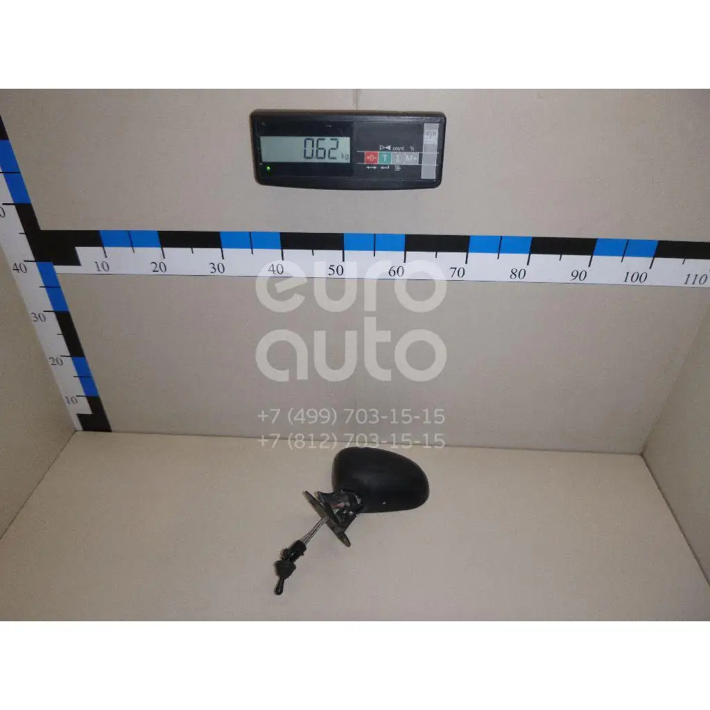 Зеркало левое механическое, состояние – Б/У,, для Daewoo Matiz(M100/M150) 96323344 РЕГУЛИРОВКА ТРОСИКОМ БЕЗ СТКЛА 96323344