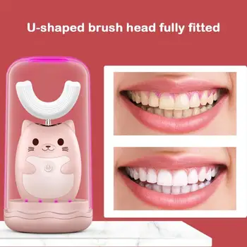 

Electric Toothbrush USB Charging Ultrasonic Teeth Whitening Toothbrush for Kids Three-Gear Adjustable Vibration Mode Waterproof