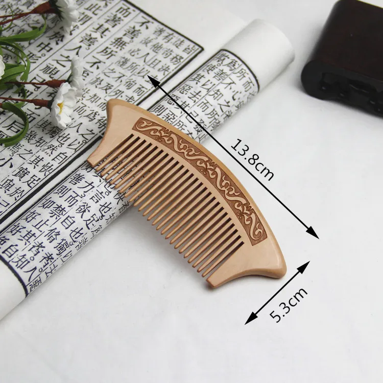Of Carve Patterns or Designs on Woodwork Wooden Comb Combs Anti-static Portable Massage Scalp Care Abortion Custom Of Carve Patterns or Designs on Woodwork Wooden Comb Combs Anti-static Portable Massage Scalp Care Abortion Custom