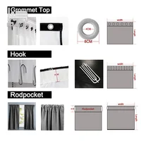 IBedding Custom Windows Curtains for Living Room Curtain POD Customized Photo Gift Home Decor with Hooks 2 Panels 2