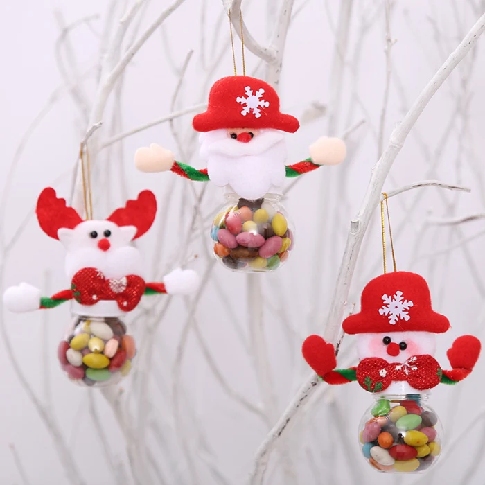 Новейшая Рождественская банка для конфет Рождественский Санта Клаус/Снеговик/лось украшения для упаковки