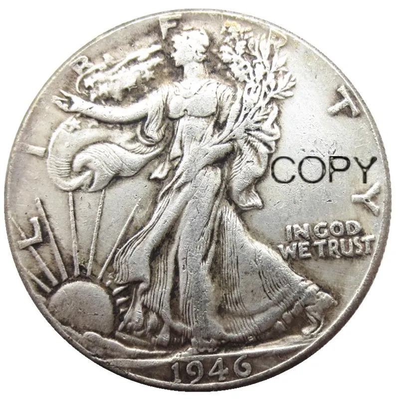 

US 1946 PSD Walking Liberty Half Dollar Silver Plated Copy Coins