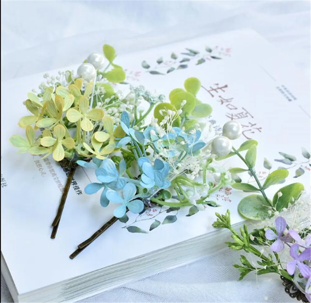 Гортензия цветок заколка для волос девушки аксессуары заколки цветы Женщины