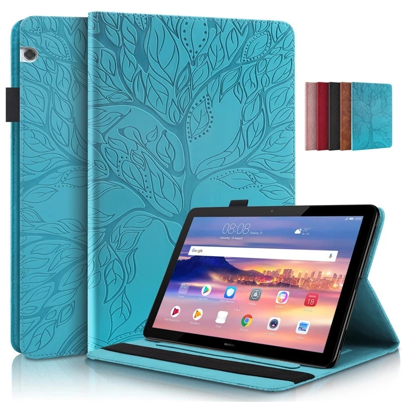 Capa 3d com Relevo para Tablet Huawei para Mediapad Media Pad t5 10 Tablet t 10.1 com Suporte para Celular
