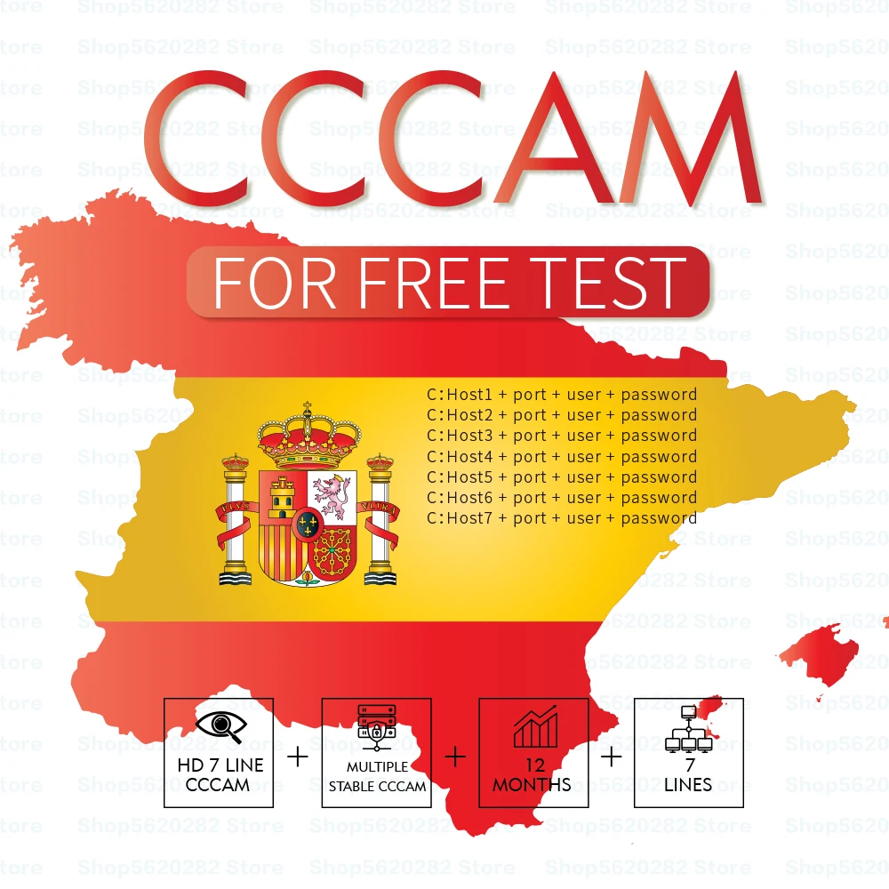 

The latest 1.5-year Spanish German cccam satellite TV receiving line WiFi Full HD DVB-S2 Eroupe 7-wire CCAM