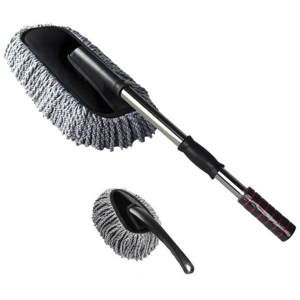 Car Duster, Multipurpose Microfiber Wash Brush Vehicle Interior and Exterior Cleaning Kit with Extendable Handle for Car or Home