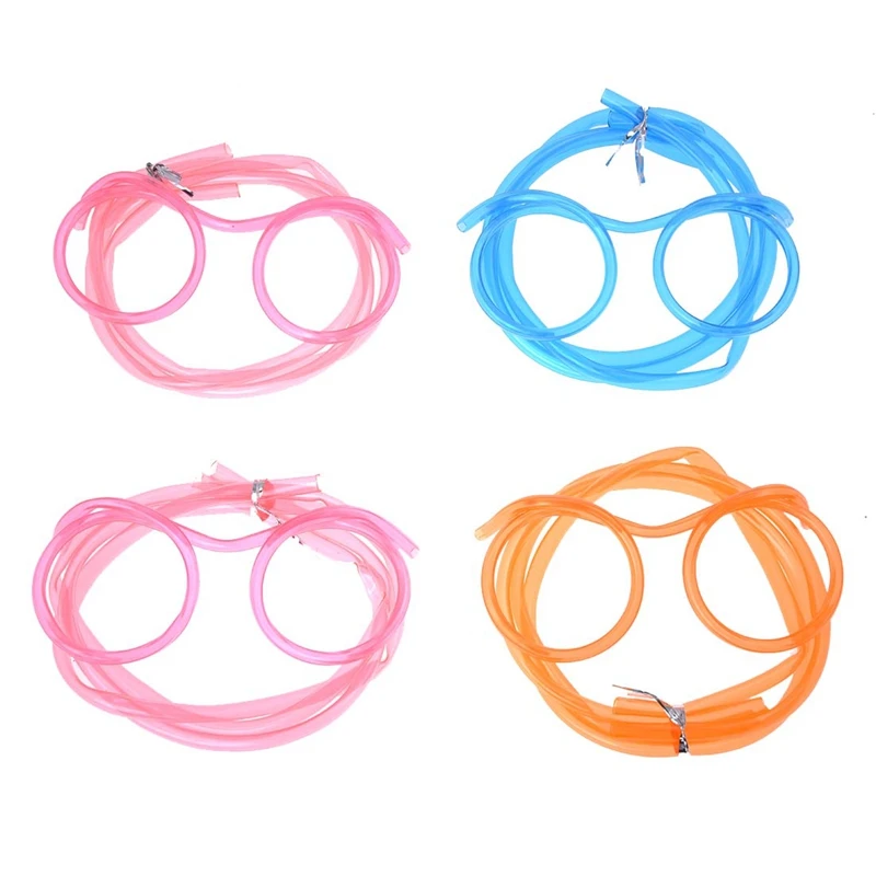 

4x Novelty Glasses Design Drinking Straw Funny Party Birthday