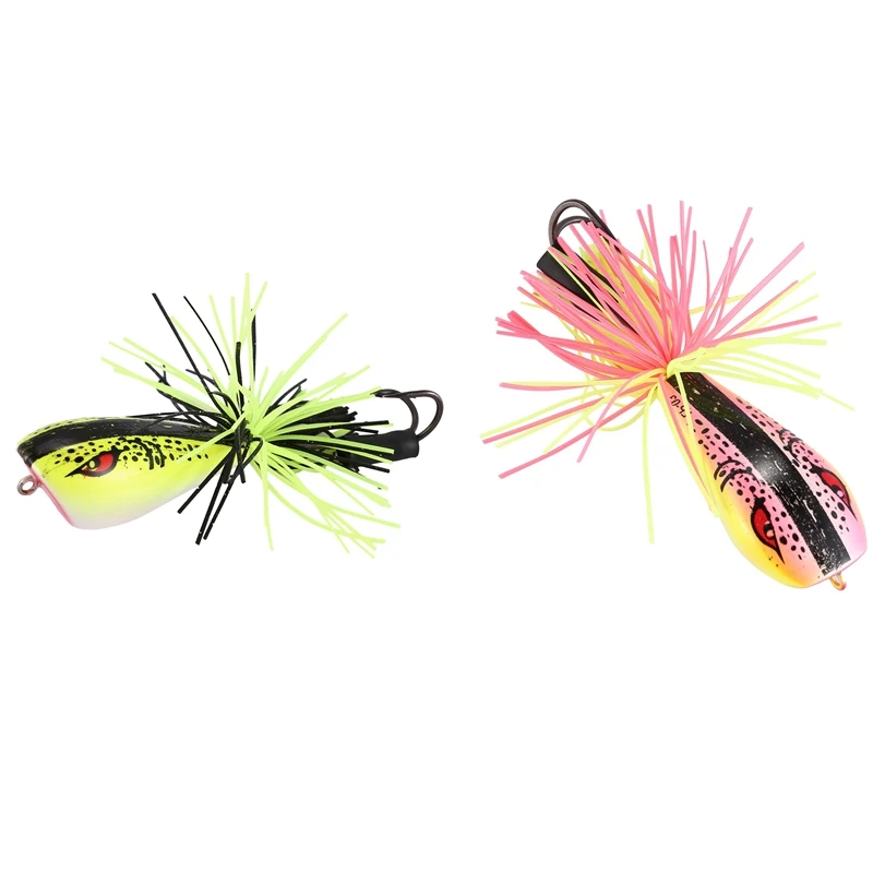 2 шт., Cicada, лягушка, рыболовные приманки, снейкхед, приманка 9 см, 9,2 GTopwater, жесткая приманка окунь, лягушка, приманка, рыболовные снасти(розовый цвет и желтый цвет