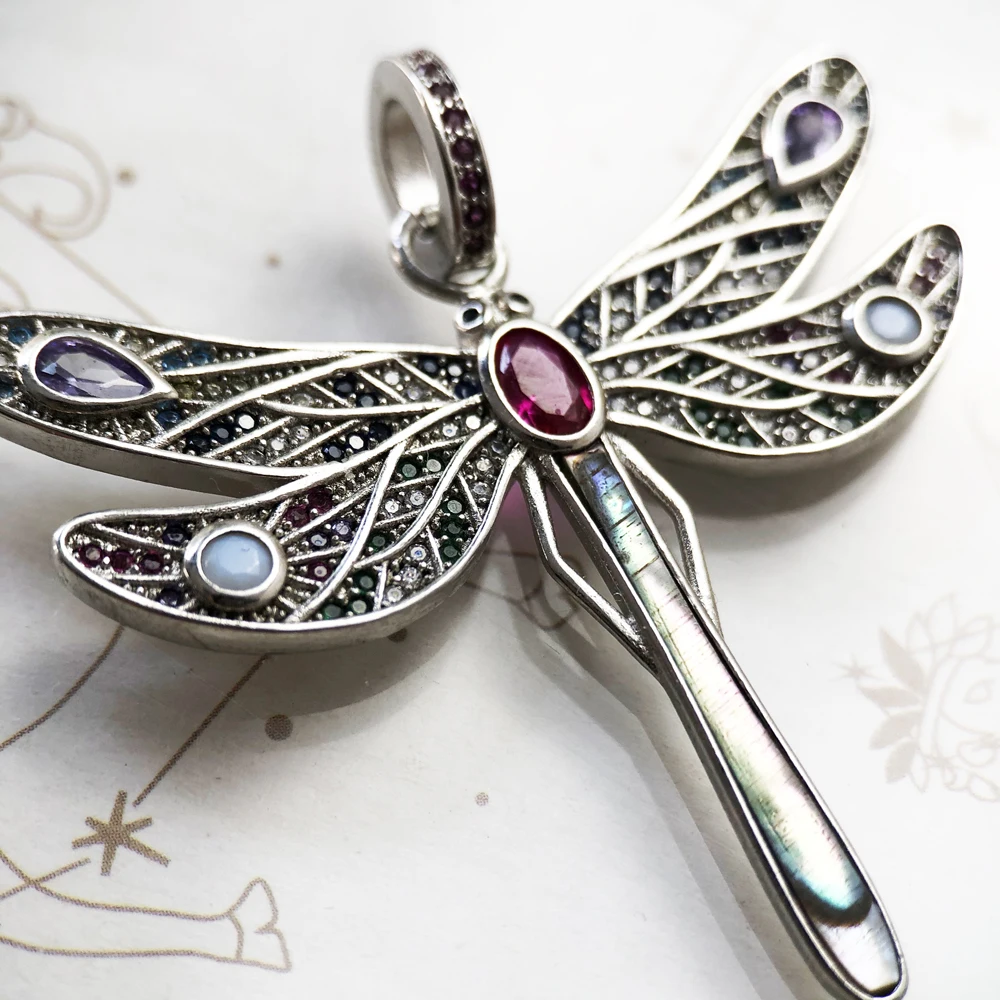Pendant Dragonfly,2020 Spring New Jewelry Bohemia 925 Sterling Silver Paradisiacal Nature Happiness Freedom Gift For Women - Image 5