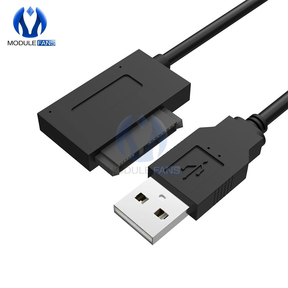 1 шт. USB 2 0 до 7 + 6 13Pin тонкий SATA ноутбук CD/DVD Rom Оптический Кабель адаптер|usb 2.0|usb usbusb usb