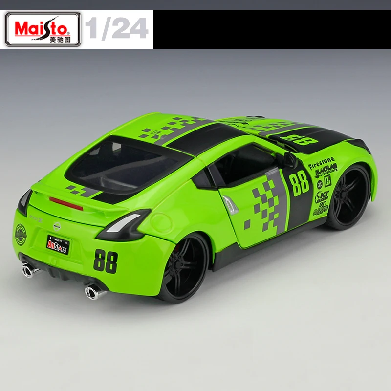 Maisto 1:24 2009 370z гоночный сплав модель автомобиля зеленый цвет литья под давлением для детей игрушки подарки оригинальная коробка