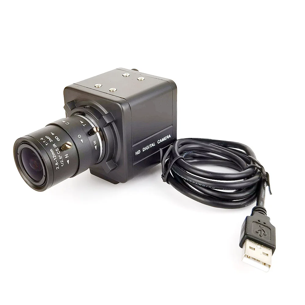 1920x1080 CCTV camera Hd USB Industrial Box Camera 2.8-12 / 5-50mm Varifocal CS lens Inside Surveillance USB Camera Webcam