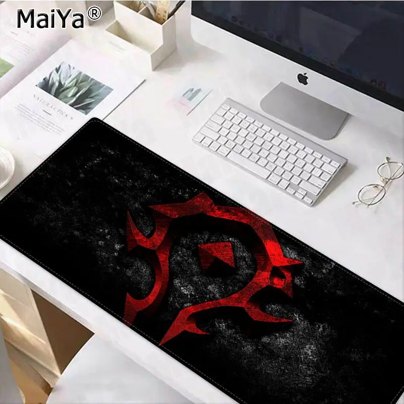 Игровой коврик для мыши Maiya Nova orde из натурального каучука, Настольный коврик, скорость/контроль версии, большой игровой коврик для мыши
