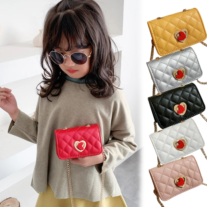 

Children Girls Cute Fashion Heart Buckle Cross-body Handbag Bags Shoulder Messenger Bag