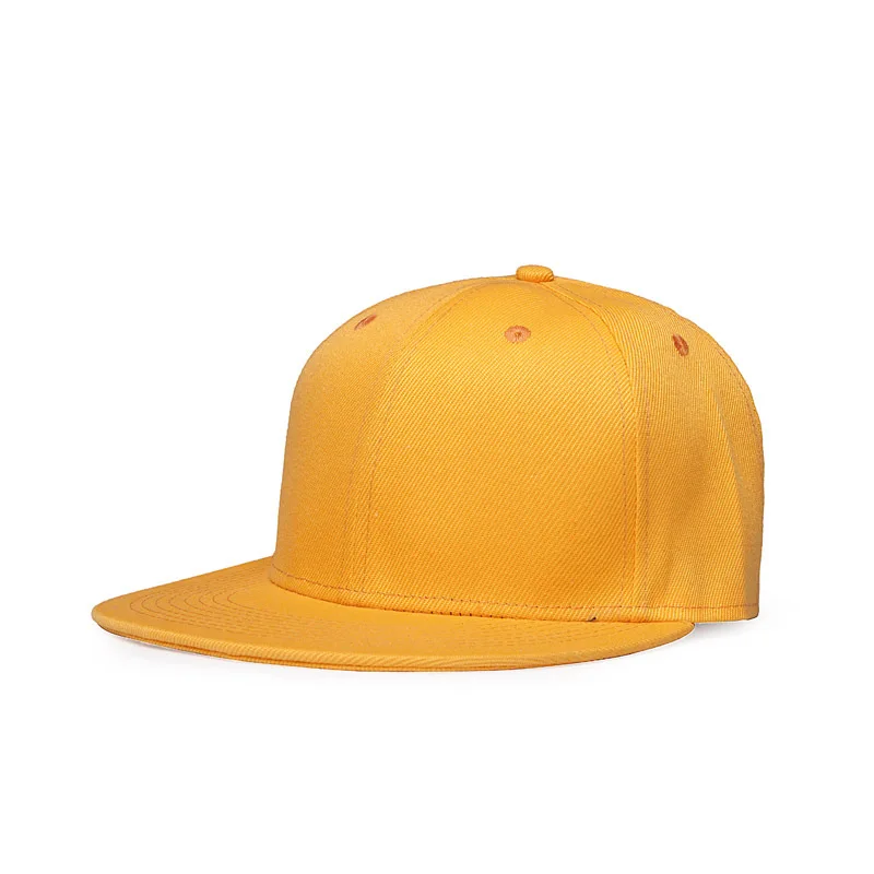 GingerYellow Мужская и Женская Бейсболка s Snapback однотонная хлопковая кепка Европейский стиль классический модный тренд хип-хоп простой стиль Кепка - Цвет: GingerYellow